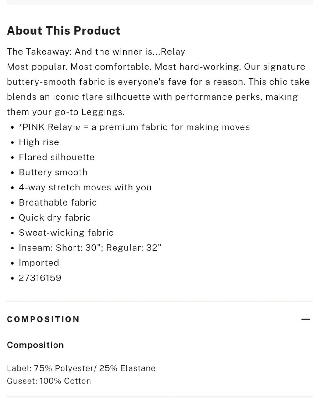 PINK Victoria's Secret PINK Relay Flare Leggings- L - Picture 5 of 8